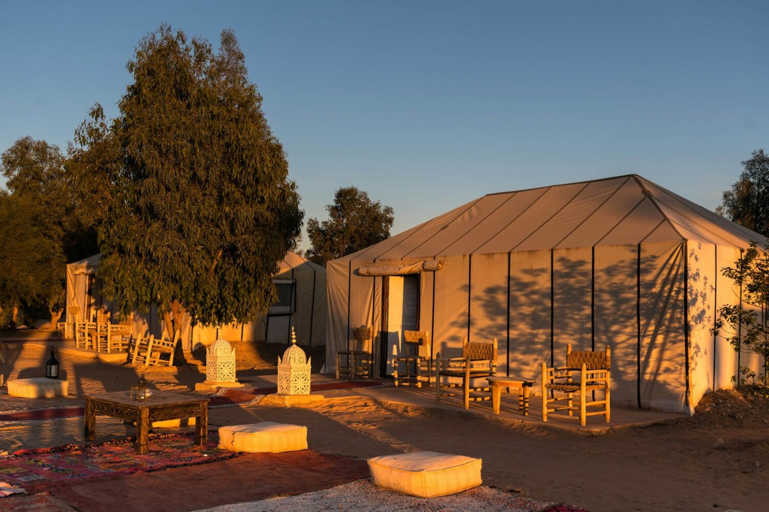 Campement dans les dunes de Merzouga