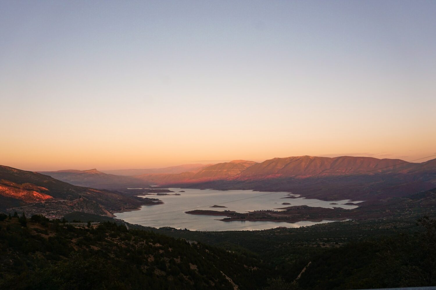 Lac de Bin El Ouidane vu du ciel